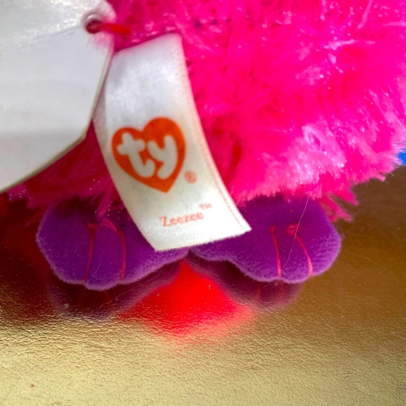 TY FRIZZYS COLLECTION 2015 NWT ZEEZEE WILD HAIR PINK MONSTER BIRTHDAY MAY 15 - Picture 8 of 9